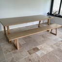 Table XXL piètement en chêne et son banc