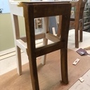 Copie d'une chaise datant du père de la grand mere de la voisine de l'atelier