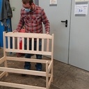 Banc-coffre en frêne pour mon fils