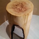 Tabouret hêtre brulé