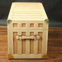 Coffre  chene et  cuir  naurel