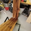 Meuble TV plateaux Noyer