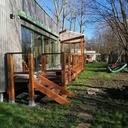 Terrasse sur pilotis avec sa pergola