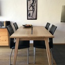 Table en chêne, pieds en arêtier