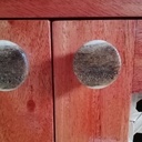 Meuble de salle de bain acajou d'Afrique