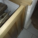 Cofre à bois avec une niche