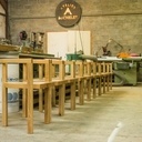 Série de dix chaises en hêtre