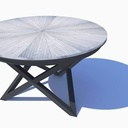 Table ronde bambou extensible