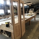 Porte d'entrée d'atelier en mélèze