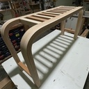 Banc cintré frêne/sipo