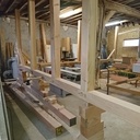 Charpente de salon d'hiver en douglas