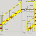 Plan d étude escalier droit a 2 volées