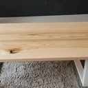 Table basse frêne et acier