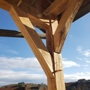 Galerie maconnaise en bois équarri