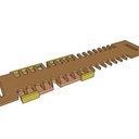 Gabarit pour peigne à queue d'aronde avec table de calcul des paramètres