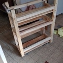 Chariot desserte en bois de récup