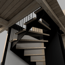 Escalier 2 quarts tournants