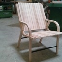 Fauteuil en bois cintrée
