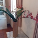 Habillage de vase en chêne