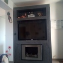 Meuble télé et feu éthanol