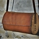 Petite sacoche bois/cuir