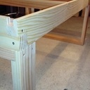 Table extérieure express et ses jardinières.