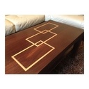 Table basse en wengé et chêne