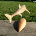 Requin sculpté