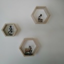 Trio d'étagères hexagonales