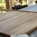 Tiroirs cuisine rustique en mélèze lamelle collé