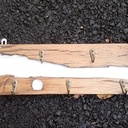 Porte clé en chene et epoxy