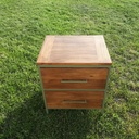 Table de chevet bois metal