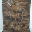 Décoration tête de loup