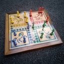 Jeu de petits chevaux bois massif
