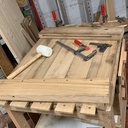 Plateau de table basse vieux chêne massif