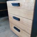 Bureau en chêne et valchromat