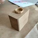 Anneau en bois avec sa boite