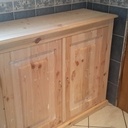 Meuble de salle de bain réalisé avec des palettes il me reste juste à le mettre en couleur