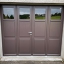 Porte de garage en chataignier