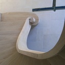 Escalier courbe à la française depart en volute