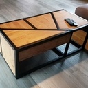 TABLE BASSE EN METAL ET BOIS