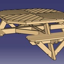 Table de terrasse à 8 places en Acacia