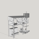 Lit cabanne/bateau pirate