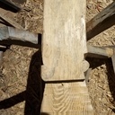 Linteau sculpté robinier faux acacia