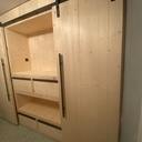 Dressing portes coulissantes avec espace TV