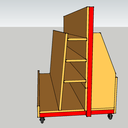 Desserte / Rack à chutes de bois