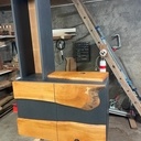 Meuble en valchromat et merisier