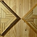 Cadre mural style marqueterie