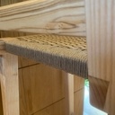 Tabouret haut, frêne et corde danoise