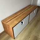 Banc coffre à jouets - rivière crayola